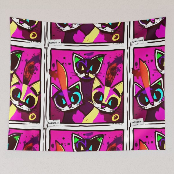 Item preview, Cute colorful cat cats 37 designed and sold by RedWolfDisigne.