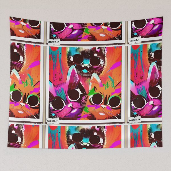 Item preview, Cute colorful cat cats 38 designed and sold by RedWolfDisigne.
