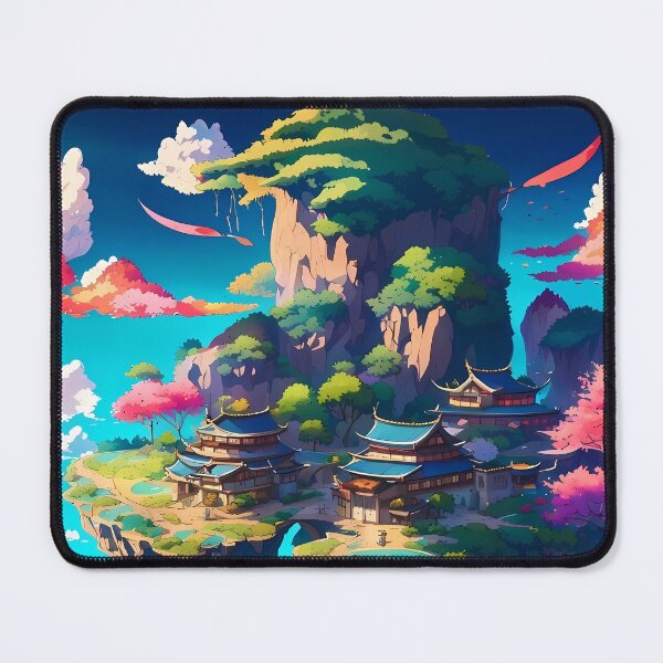 Item preview, Beautiful floating islands Asian landscape illustration designed and sold by 1Celery.