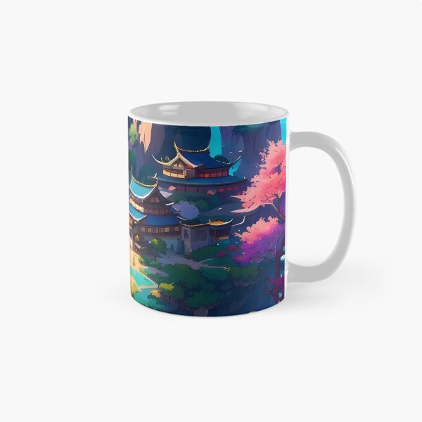 Item preview, Beautiful floating islands Asian landscape illustration designed and sold by 1Celery.