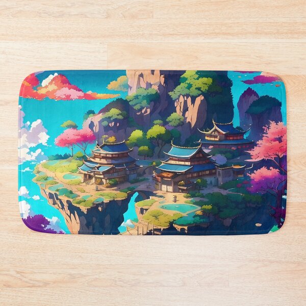 Item preview, Beautiful floating islands Asian landscape illustration designed and sold by 1Celery.