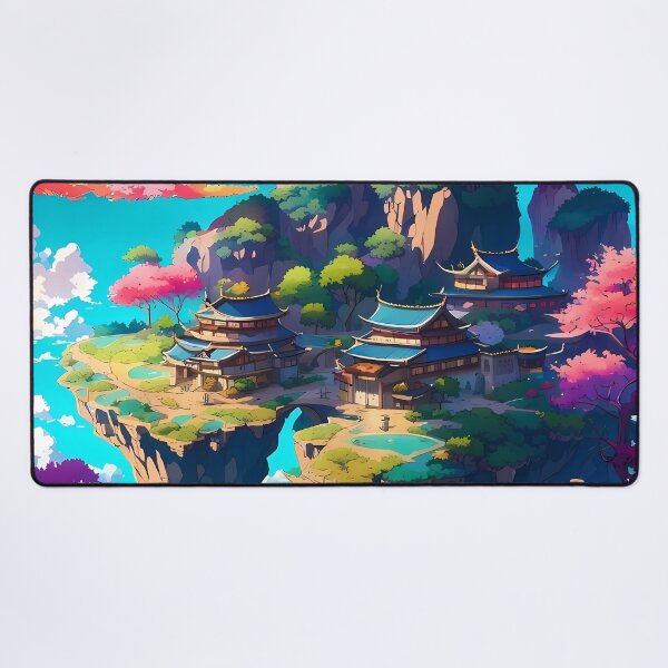 Item preview, Beautiful floating islands Asian landscape illustration designed and sold by 1Celery.