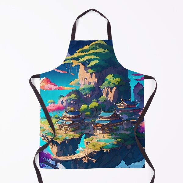 Item preview, Beautiful floating islands Asian landscape illustration designed and sold by 1Celery.