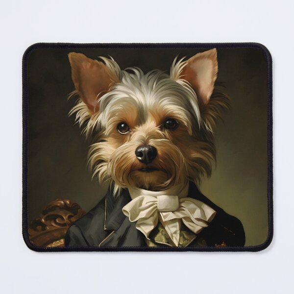 Item preview, Aristocratic Yorkie Portrait Art designed and sold by ConfettiSkyArt.