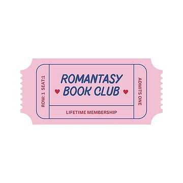 Artwork thumbnail, romantasy book club ticket - pink and blue by catdiasart