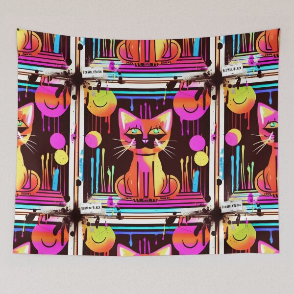 Item preview, Cute colorful cat cats 40 designed and sold by RedWolfDisigne.