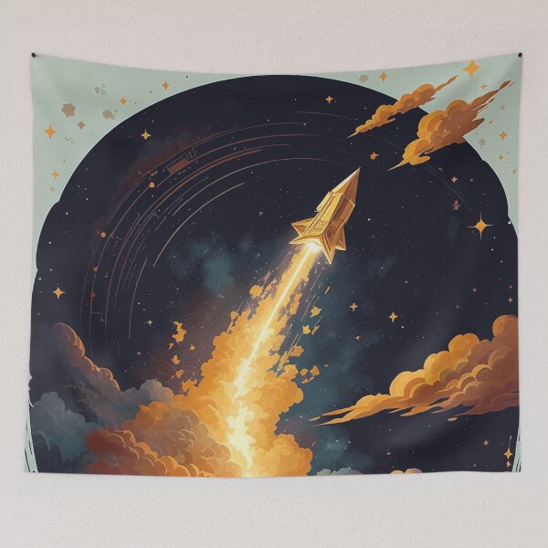Item preview, Ship in the clouds designed and sold by ArtfullMinds.