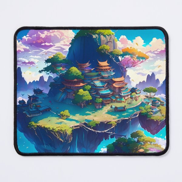 Item preview, Beautiful floating islands Asian landscape illustration designed and sold by 1Celery.