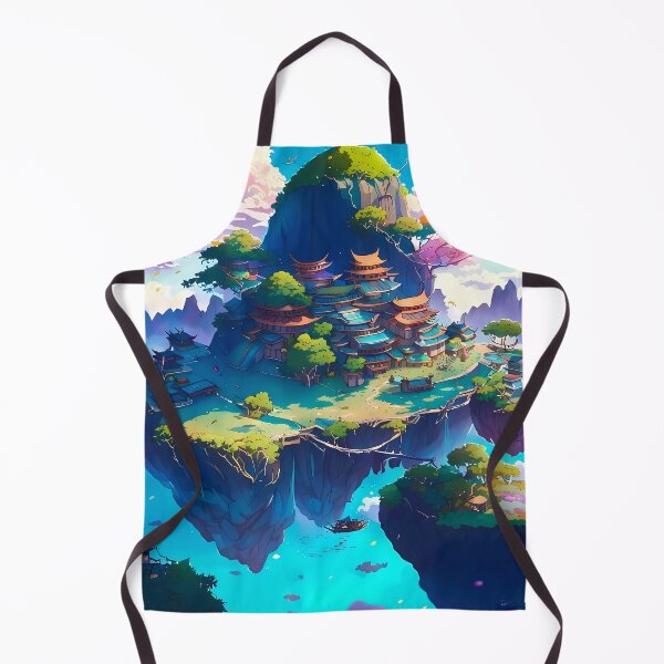 Item preview, Beautiful floating islands Asian landscape illustration designed and sold by 1Celery.