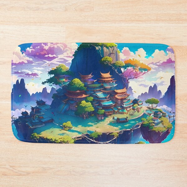 Item preview, Beautiful floating islands Asian landscape illustration designed and sold by 1Celery.