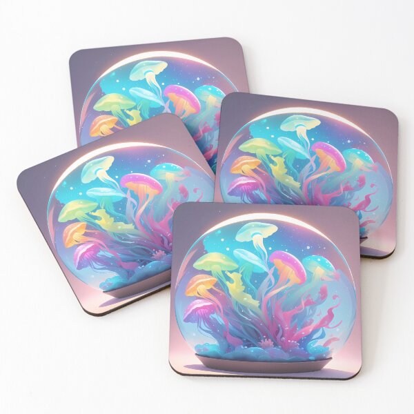 Item preview, A glass sphere with colorful jellyfish inside designed and sold by Carmillai.