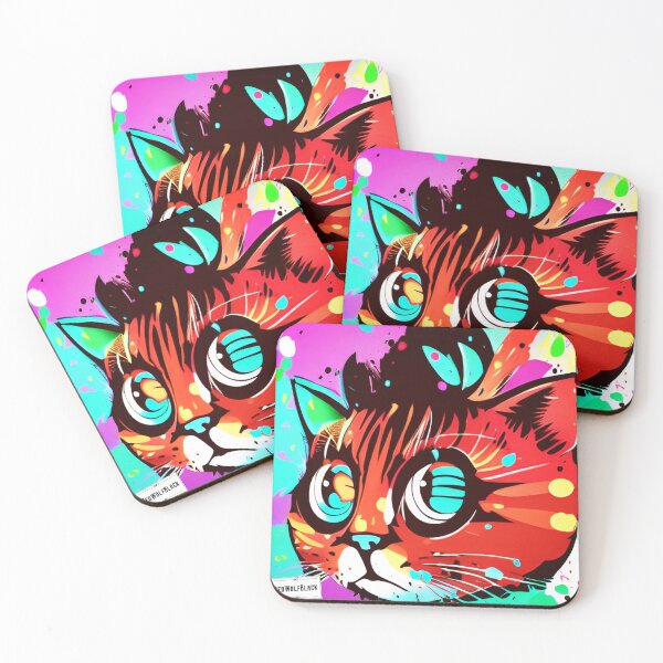 Item preview, Cute colorful cat cats 41 designed and sold by RedWolfDisigne.