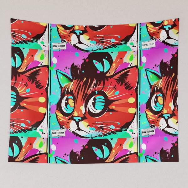 Item preview, Cute colorful cat cats 41 designed and sold by RedWolfDisigne.