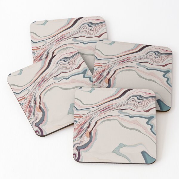 Item preview, Marbled abstract in muted hues designed and sold by Bonheurem.