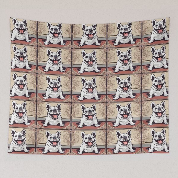 Item preview, Funny French Bulldog Laughing (cartoon) designed and sold by Frenchbullrufo.