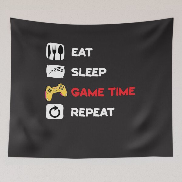 Item preview, gamer eat sleep game repeat arcade video game funny boys men designed and sold by shaderepublic.