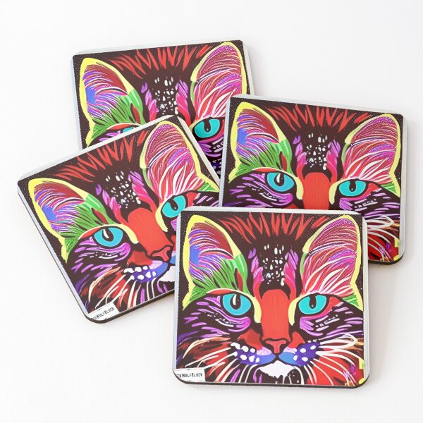 Item preview, Cute colorful cat cats 45 designed and sold by RedWolfDisigne.