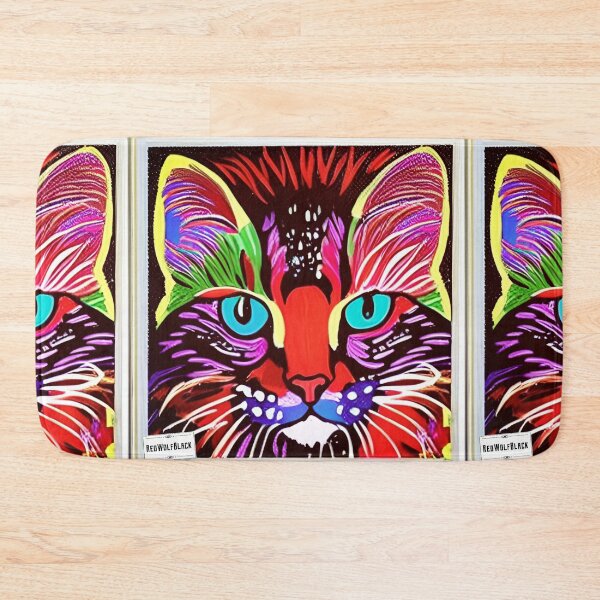 Item preview, Cute colorful cat cats 45 designed and sold by RedWolfDisigne.