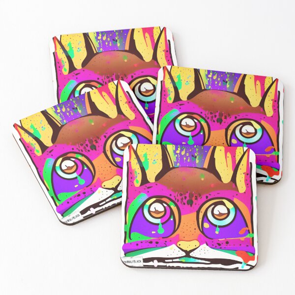 Item preview, Cute colorful cat cats 46 designed and sold by RedWolfDisigne.