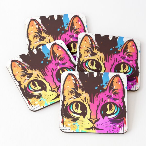 Item preview, Cute colorful cat cats 47 designed and sold by RedWolfDisigne.