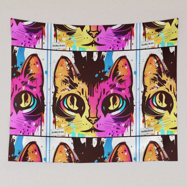 Item preview, Cute colorful cat cats 47 designed and sold by RedWolfDisigne.