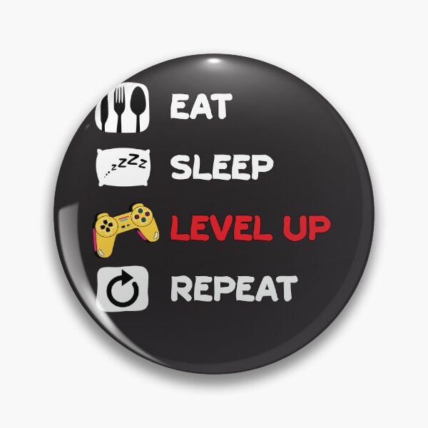 Item preview, gamer eat sleep game repeat video game level up funny boys men designed and sold by shaderepublic.