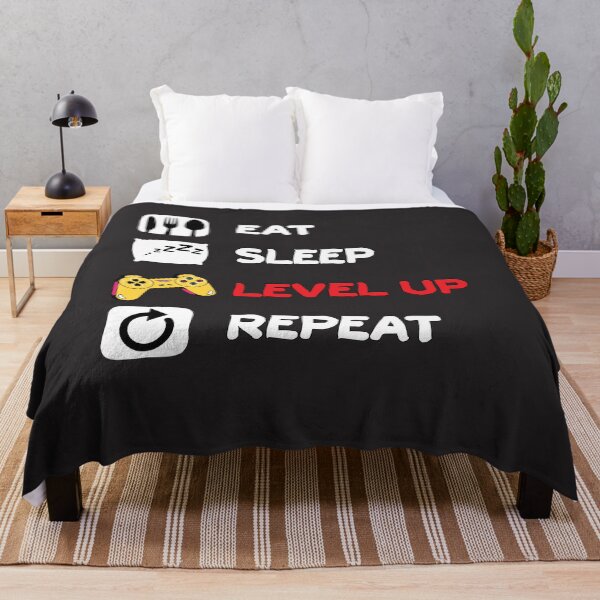 Item preview, gamer eat sleep game repeat video game level up funny boys men designed and sold by shaderepublic.