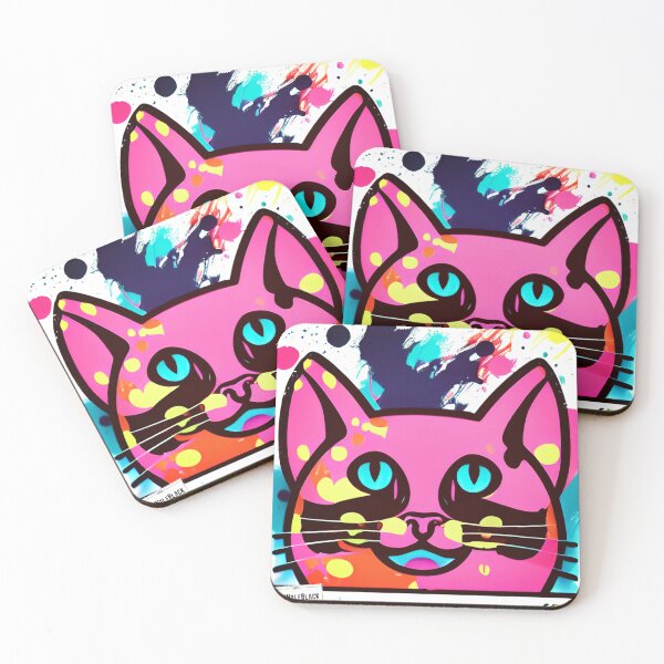 Item preview, Cute colorful cat cats 48 designed and sold by RedWolfDisigne.