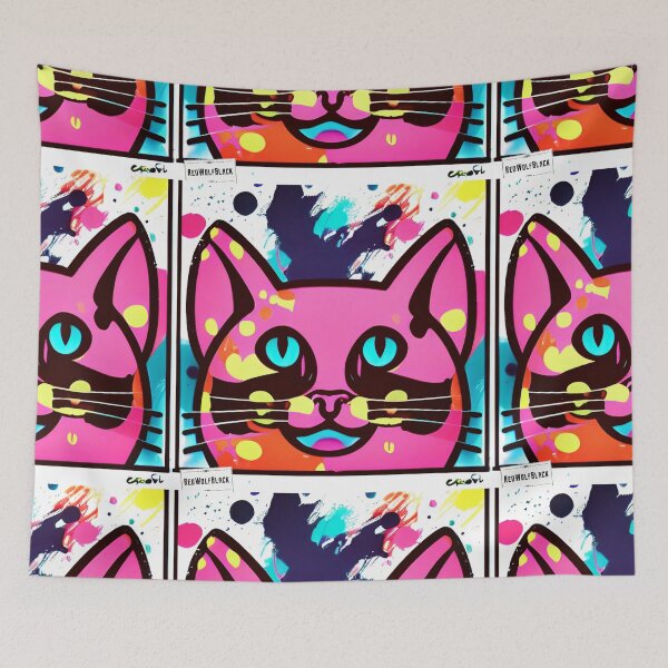 Item preview, Cute colorful cat cats 48 designed and sold by RedWolfDisigne.
