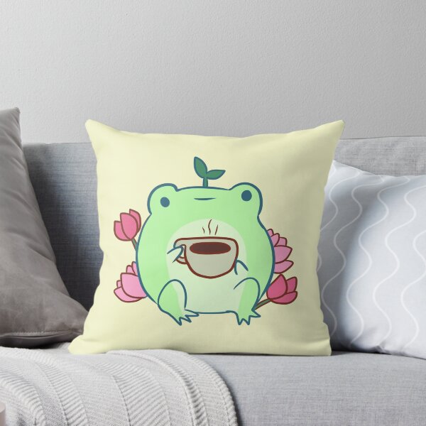 Item preview, Cute frog drinking coffee  designed and sold by Mayarart.