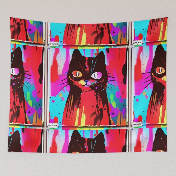 Item preview, Cute colorful cat cats 49 designed and sold by RedWolfDisigne.