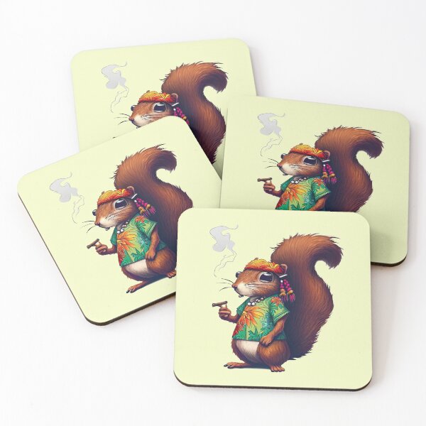 Item preview, 70's Hippie Squirrel Smoking designed and sold by Jacob Quinn.