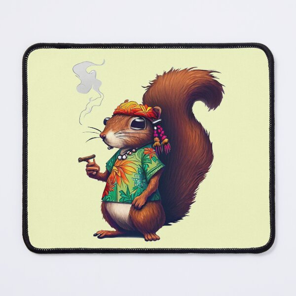 Item preview, 70's Hippie Squirrel Smoking designed and sold by Jacob Quinn.