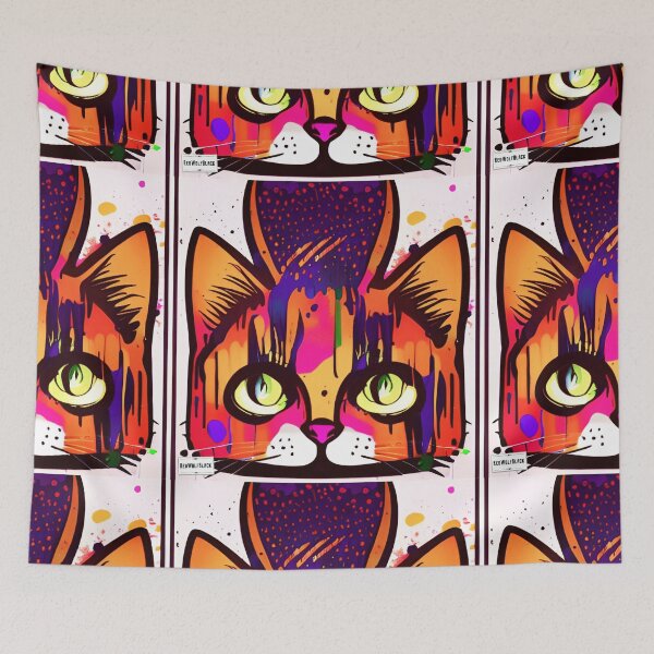 Item preview, Cute colorful cat cats 50 designed and sold by RedWolfDisigne.