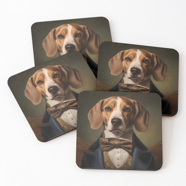 Item preview, Dapper Beagle Portrait Art designed and sold by ConfettiSkyArt.