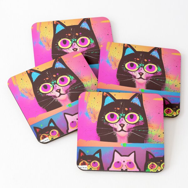 Item preview, Cute colorful cat cats 51 designed and sold by RedWolfDisigne.