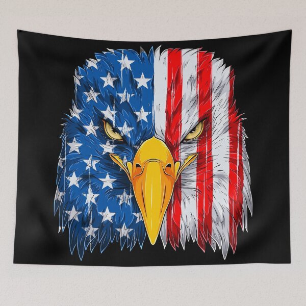 Item preview, Patriotic Eagle with USA Stars and Stripes designed and sold by TheUSAFantasy.