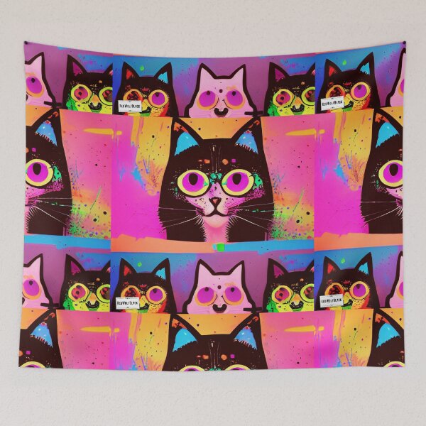Item preview, Cute colorful cat cats 51 designed and sold by RedWolfDisigne.