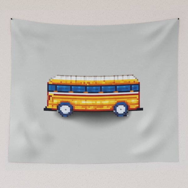 Item preview, Pixel Schoolbus Design Print  designed and sold by randomtdesigns.
