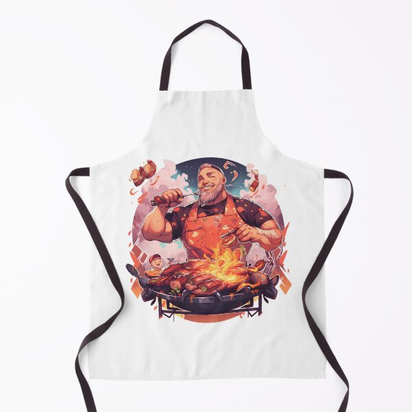 Item preview, Fathers Day Grill Master BBQ Grilling Time Dad Barbecue Meat Food Print Grillmaster Season Boss King designed and sold by MartynGrey.