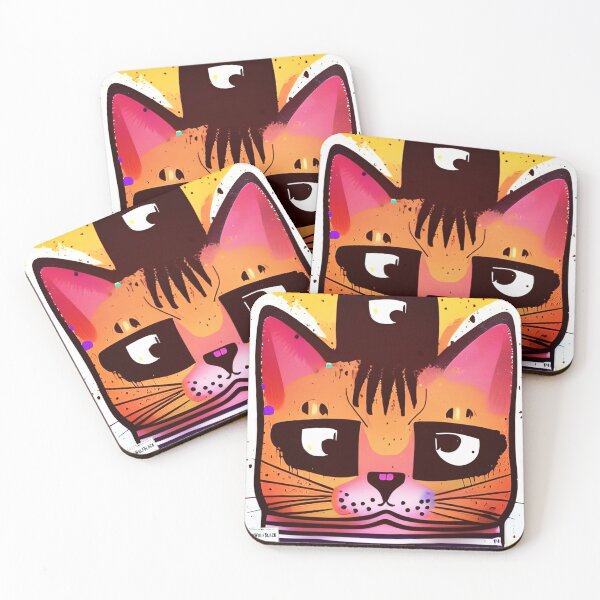 Item preview, Cute colorful cat cats 52 designed and sold by RedWolfDisigne.