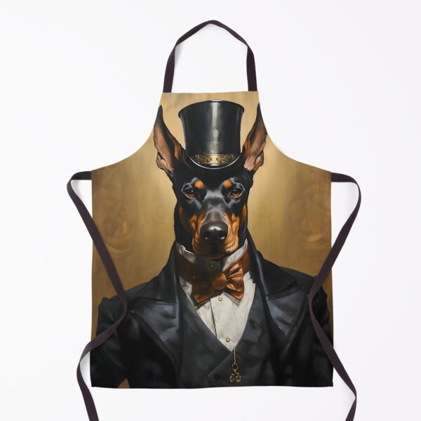 Item preview, Dapper Doberman Pinscher Portrait Art designed and sold by ConfettiSkyArt.