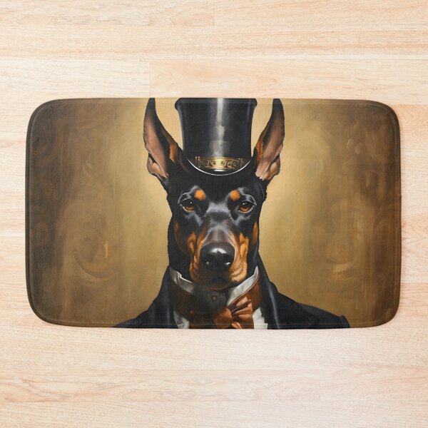 Item preview, Dapper Doberman Pinscher Portrait Art designed and sold by ConfettiSkyArt.