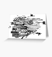 Lizard Glitch Greeting Card