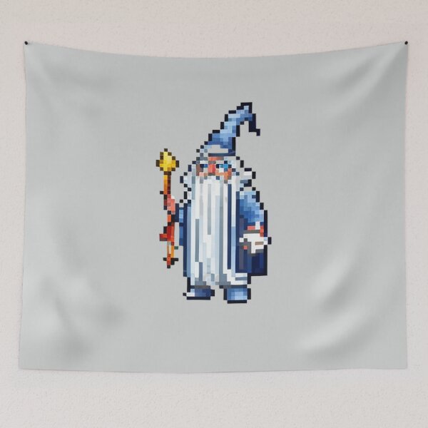 Item preview, Pixel Wizard Sorcerer Design Print  designed and sold by randomtdesigns.