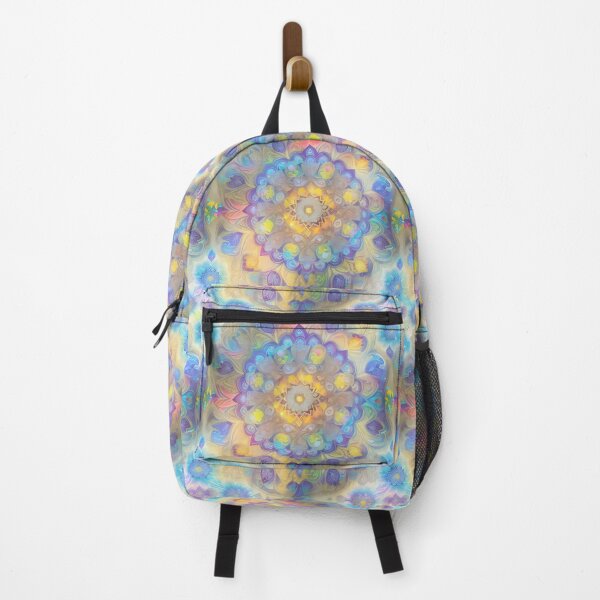 Item preview, Watercolor blue, violet and yellow mandala pattern designed and sold by EightMustangs.