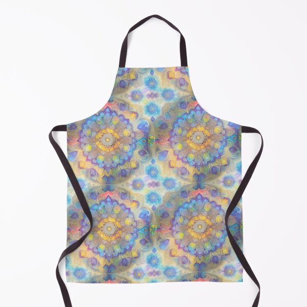 Item preview, Watercolor blue, violet and yellow mandala pattern designed and sold by EightMustangs.