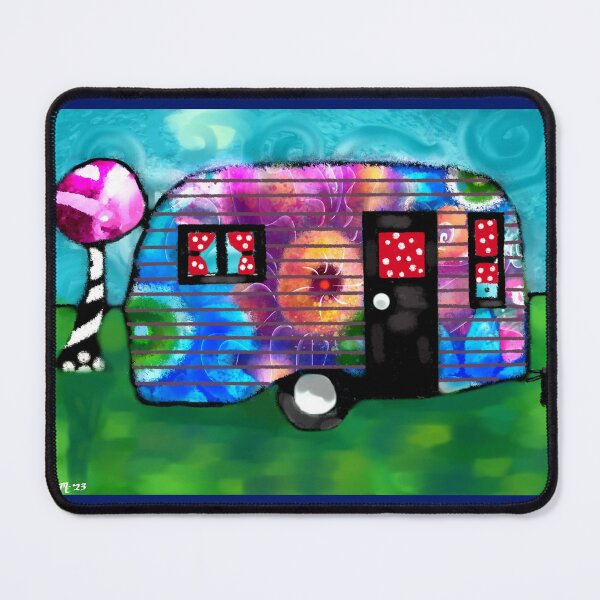 Item preview, Whimsical Floral Vintage Camp Trailer designed and sold by oceanlady65.