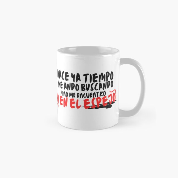 Vista previa del artículo con la obra «Frase en español: hace ya tiempo me ando buscando y no me encuentro ni en el espejo.», diseñado y vendido por Rebeldía Pura.