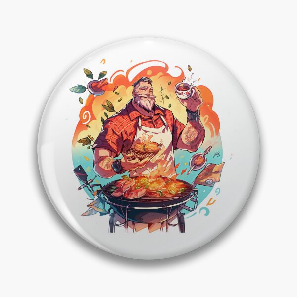 Item preview, Fathers day Grill Master Dad, BBQ Art Cooking Master Grilling King Time Grillmaster Season King designed and sold by MartynGrey.
